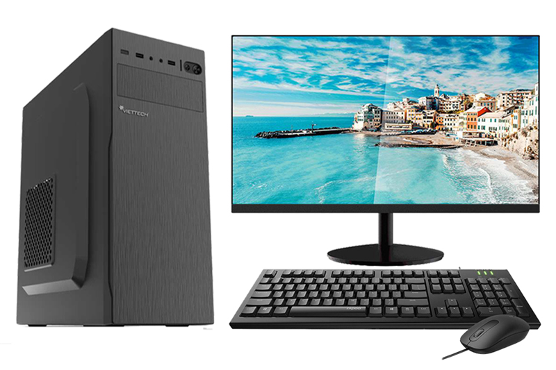Bộ cây Cpu core i3 8100 Ram 4G Ssd 120G Màn 21.5